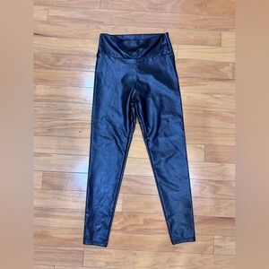 Chickster Black Faux Leather Leggings Size M